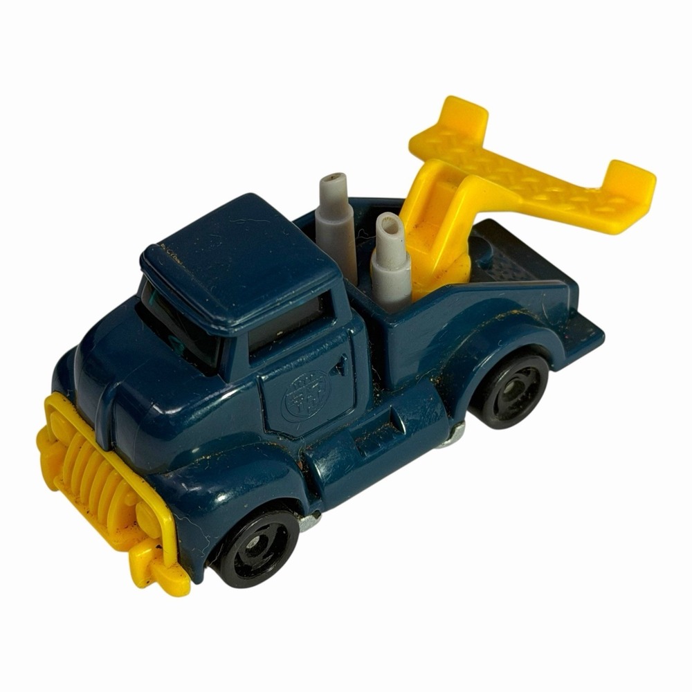 Vintage 1994 Mattel Hot Wheels Toy Car Lift Navy Blue Tow Truck WT 10